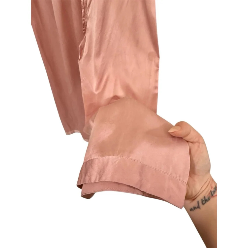 Lilysilk Women's Pink 22 Momme Mulberry Silk Pajamas Set Full Length - XL - Picture 9 of 17